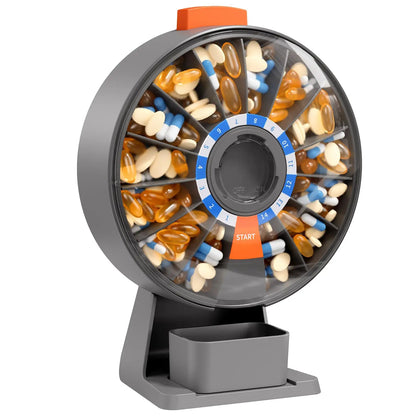 14‑Day Rotating Pill Organizer – Wall‑Mount or Standing Large‑Capacity Medicine Box