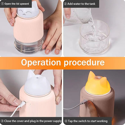 Mini Humidifier – Cute Cat Mist Diffuser