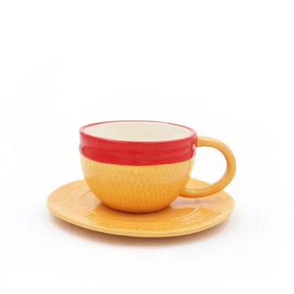 Anime Hat-Style Coffee Cup & Saucer Set
