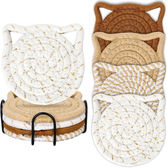 Handmade Cotton Cat Ear Coasters