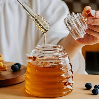 Beehive Glass Honey Dispenser – Whimsical Kitchen Essential