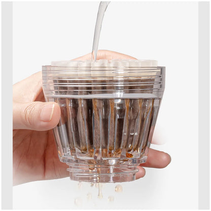 Nestify™ Crystal Eye Travel Coffee Brewer – 300ml Portable 2-in-1 Mug & Dripper for Pour-Over Coffee (Stainless Steel)