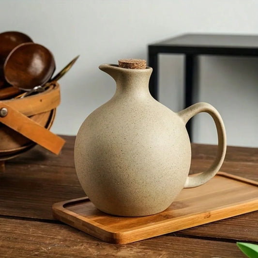 Coarse Pottery Ceramic Oil Dispenser