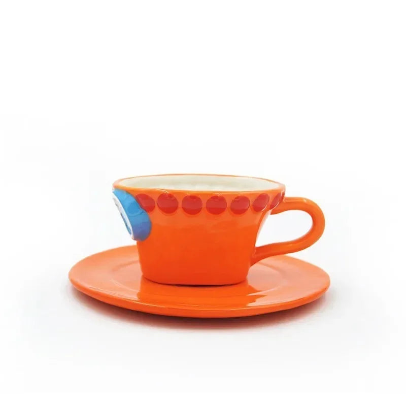 Anime Hat-Style Coffee Cup & Saucer Set
