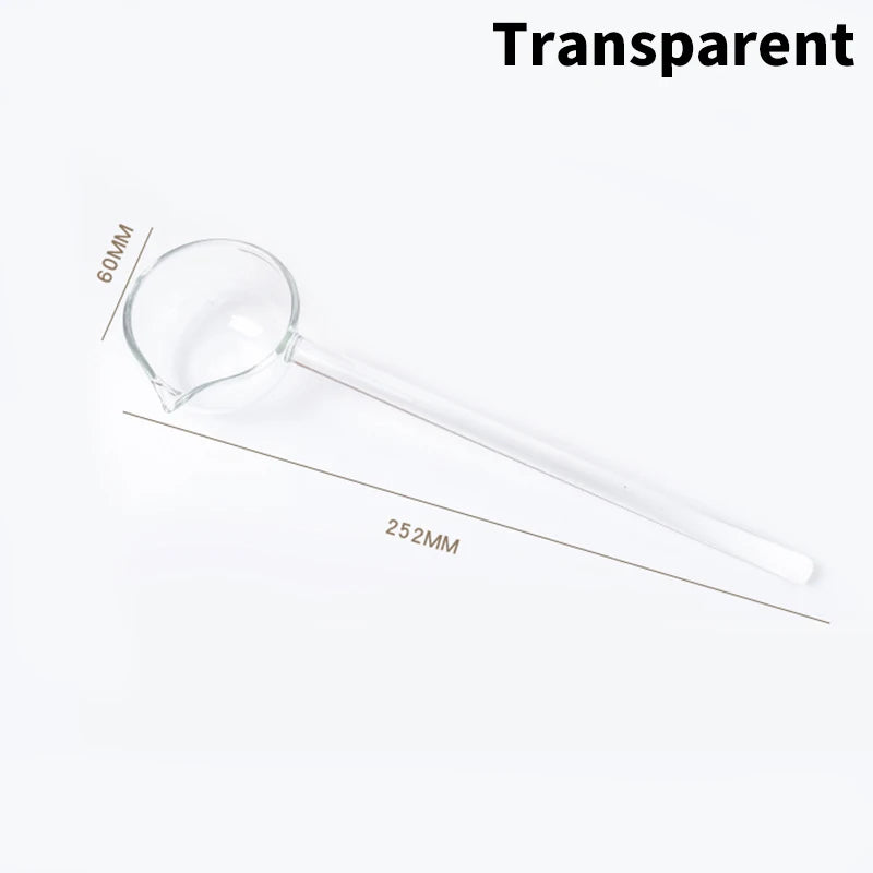 Creative Glass Dessert Spoon – Colorful Long-Handle Essential