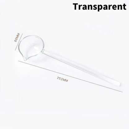 Creative Glass Dessert Spoon – Colorful Long-Handle Essential