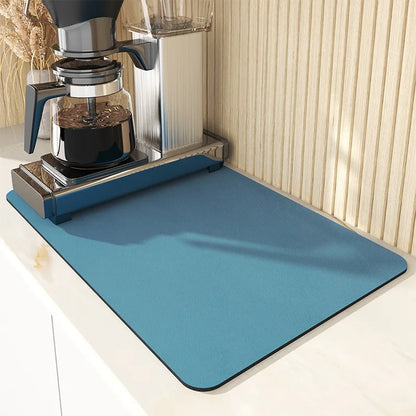 Absorbent Diatomite Kitchen Drying Mat – Anti-Slip Quick-Dry Countertop Pad