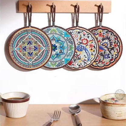 Nestify™ Vintage Ceramic Heat-Resistant Mat – Elegant Table Guardian