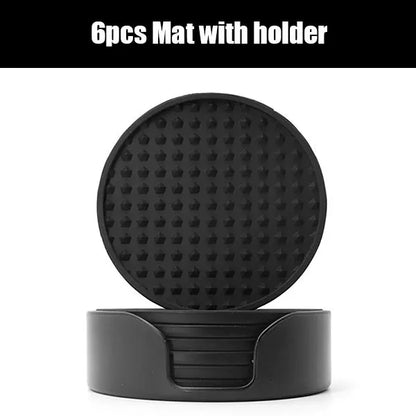 Silicone Drink Coasters with Holder