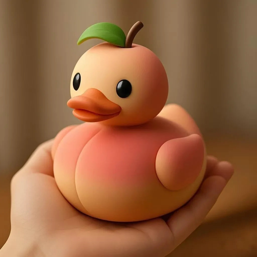 Nestify Fruit Duck Figurines – Kawaii Resin Desk & Car Ornaments