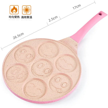 Nestify™ Seven-Hole Emoji Pancake Pan – Cute Non-Stick Griddle for Fried Eggs & Fun Breakfasts
