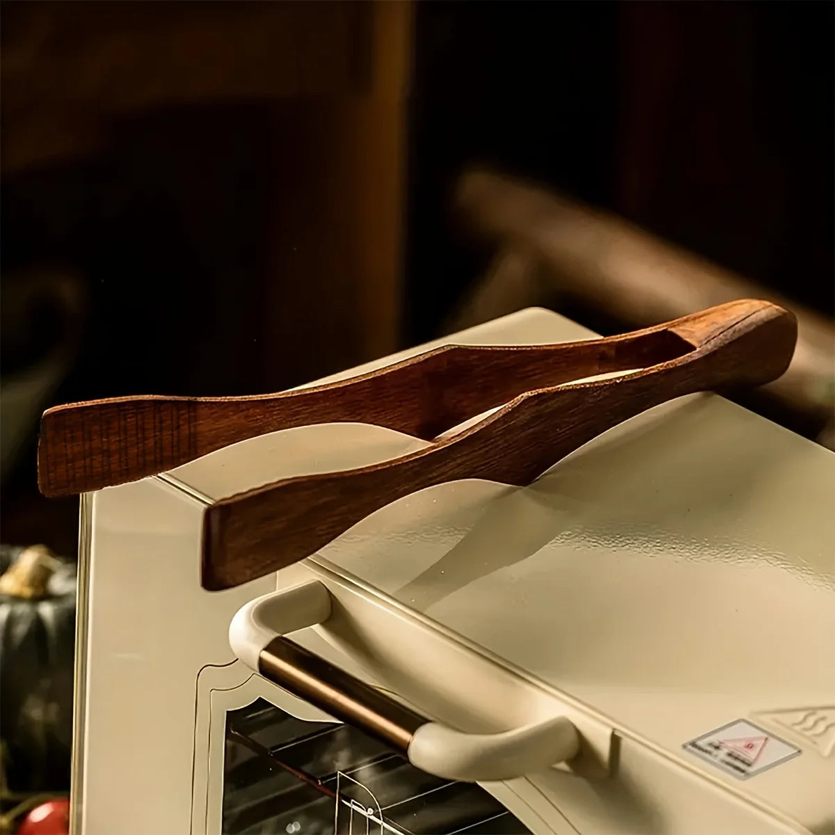Versatile Wooden Kitchen Tongs