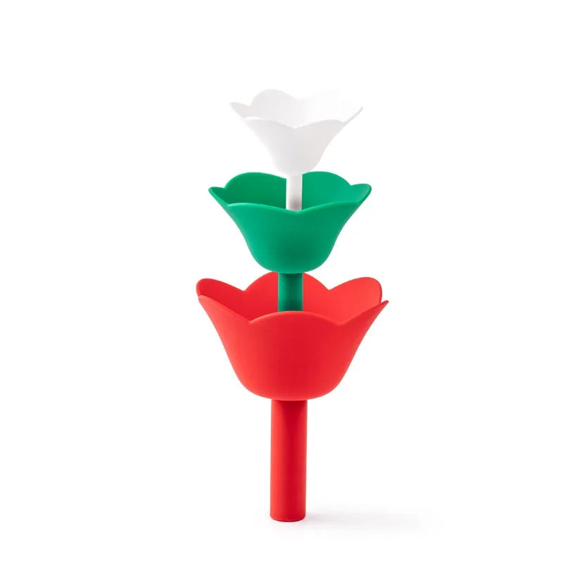Nestify™Flower-Shaped Silicone Funnel Set of 3 | Mess-Free Pouring in Vibrant Colors | Food-Grade Kitchen Helpers