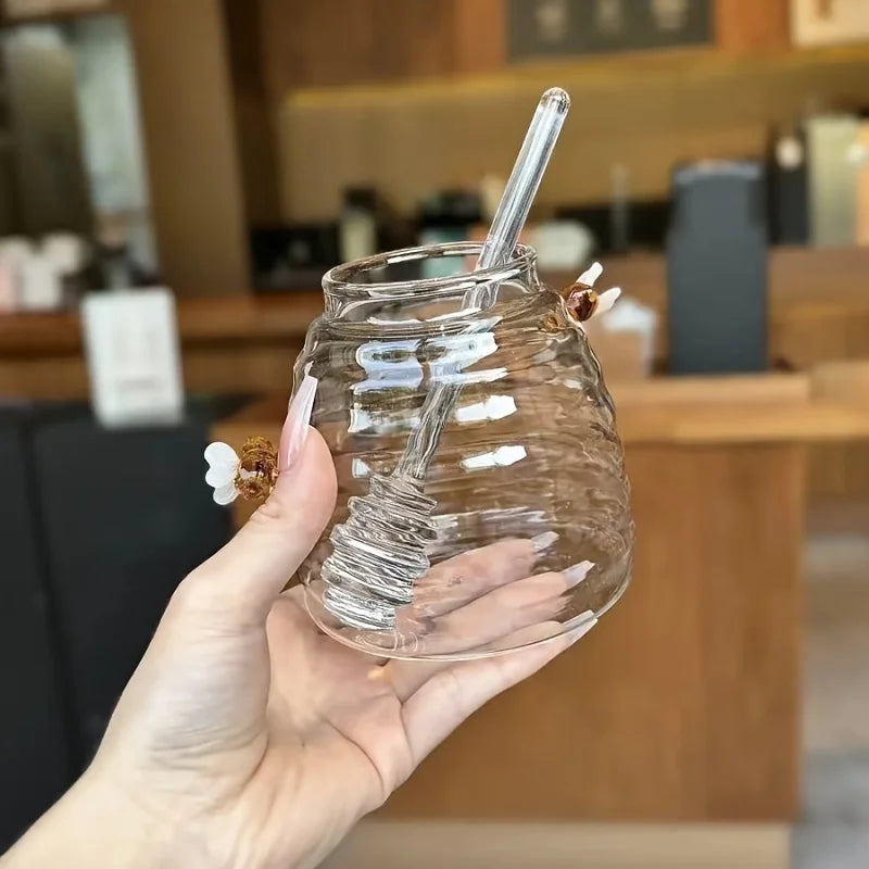 Beehive Glass Honey Dispenser – Whimsical Kitchen Essential