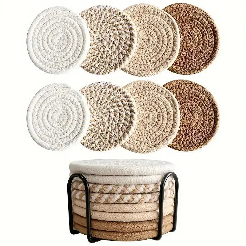 Absorbent Cotton Woven Coasters