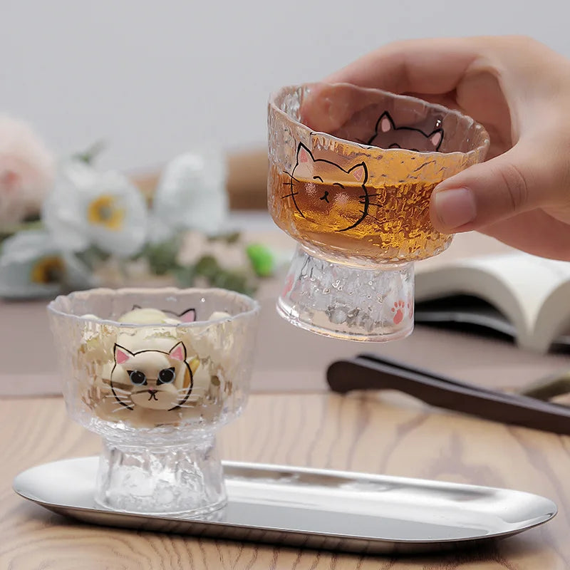Nestify™Cartoon Cute Cat Pattern Glass Cup