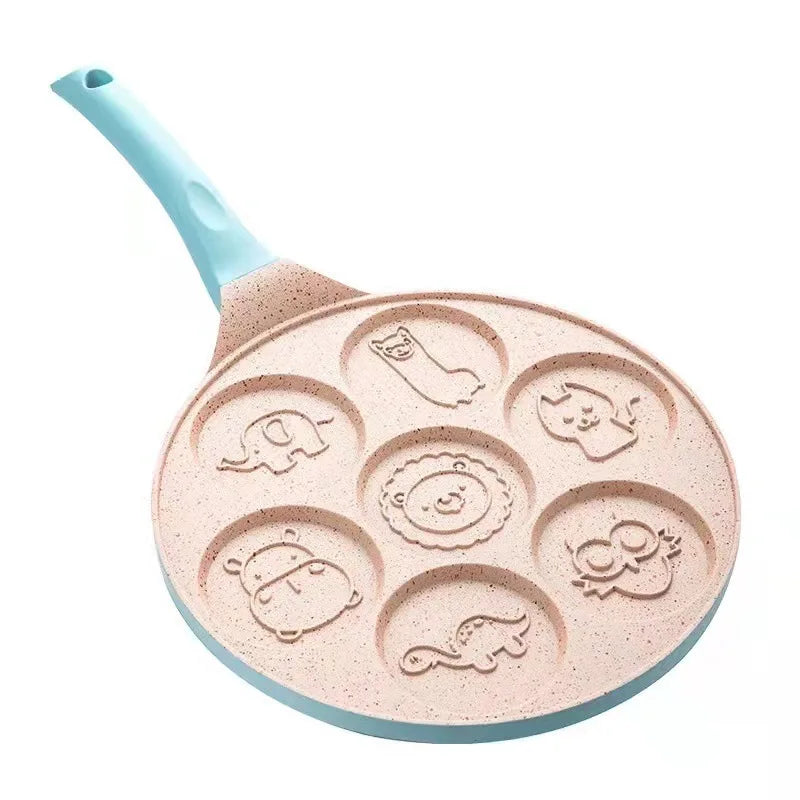 Nestify™ Seven-Hole Emoji Pancake Pan – Cute Non-Stick Griddle for Fried Eggs & Fun Breakfasts