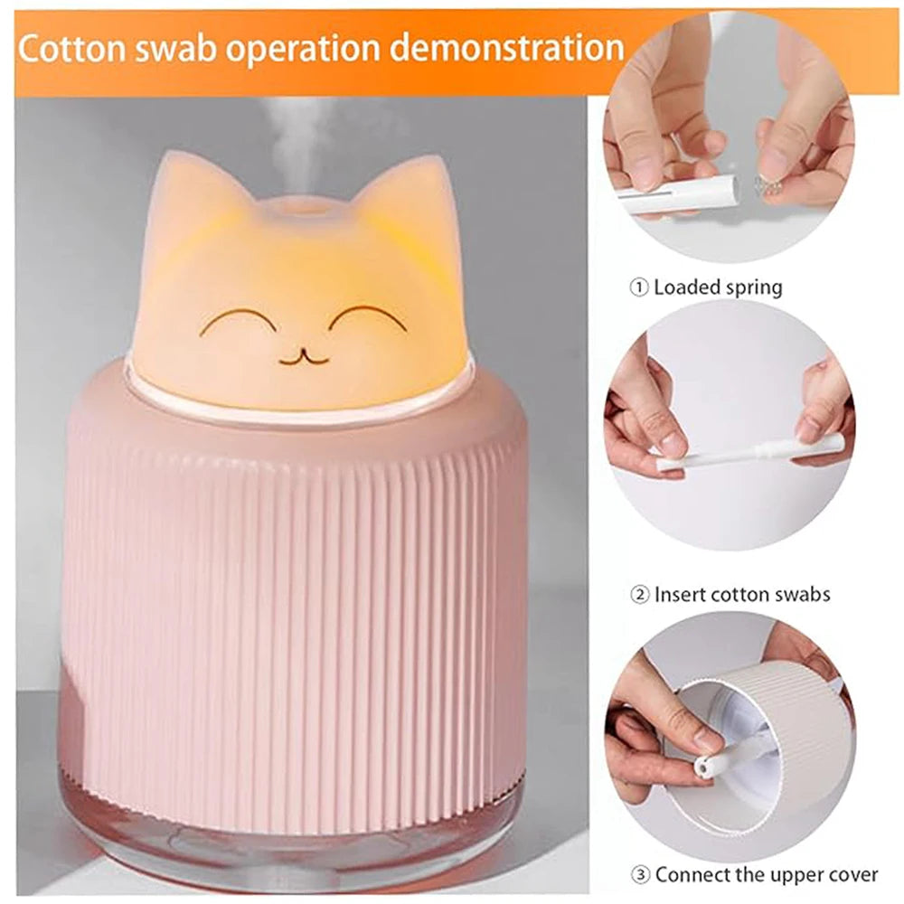Mini Humidifier – Cute Cat Mist Diffuser