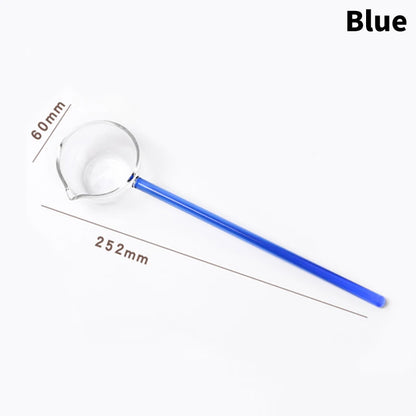 Creative Glass Dessert Spoon – Colorful Long-Handle Essential