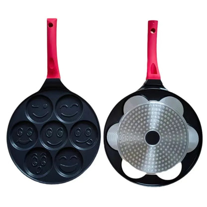 Nestify™ Seven-Hole Emoji Pancake Pan – Cute Non-Stick Griddle for Fried Eggs & Fun Breakfasts