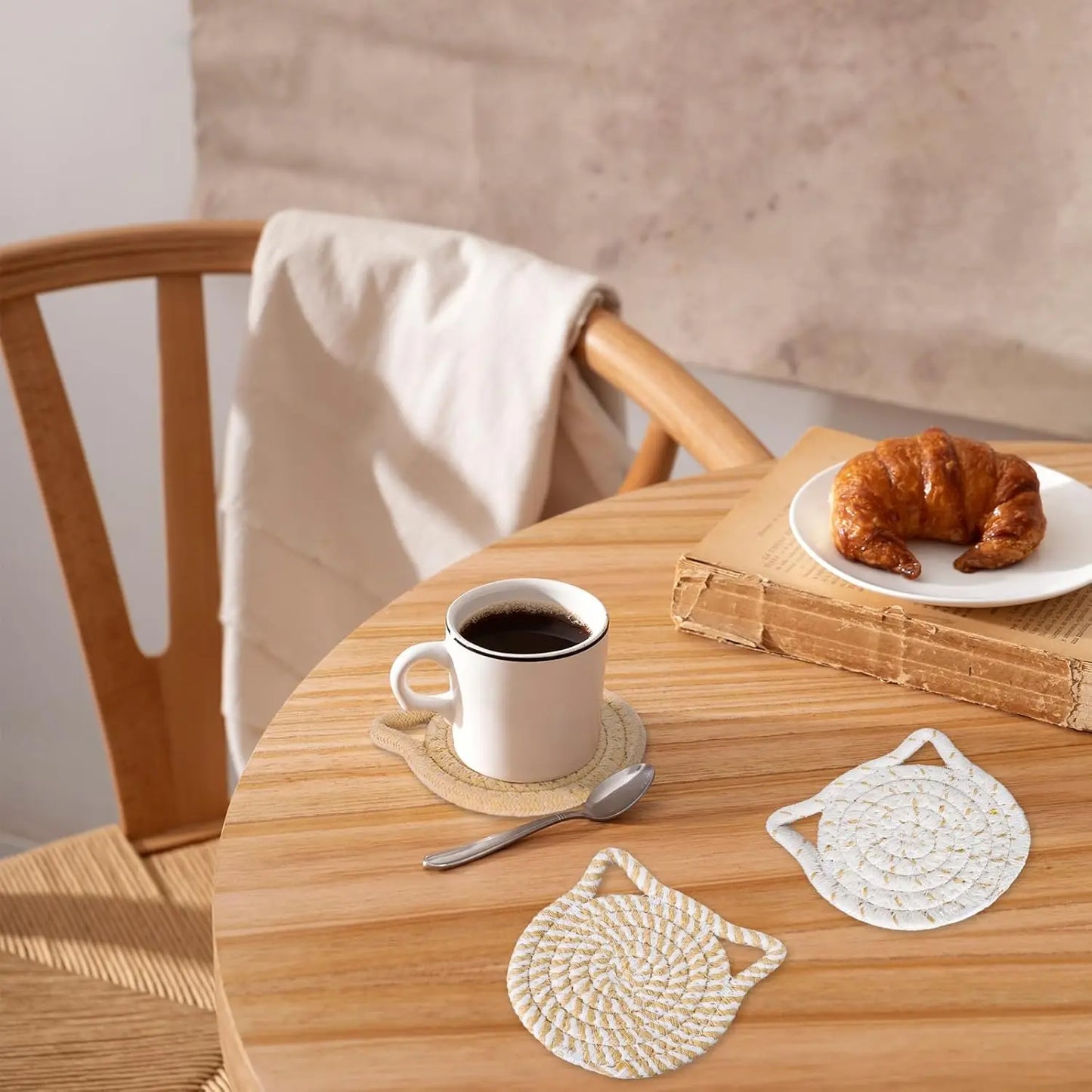 Handmade Cotton Cat Ear Coasters