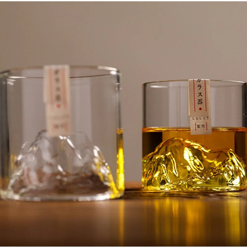 Japanese Glacier Mountain Glass Cup – Mt. Fuji Edition