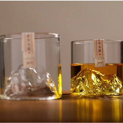Japanese Glacier Mountain Glass Cup – Mt. Fuji Edition