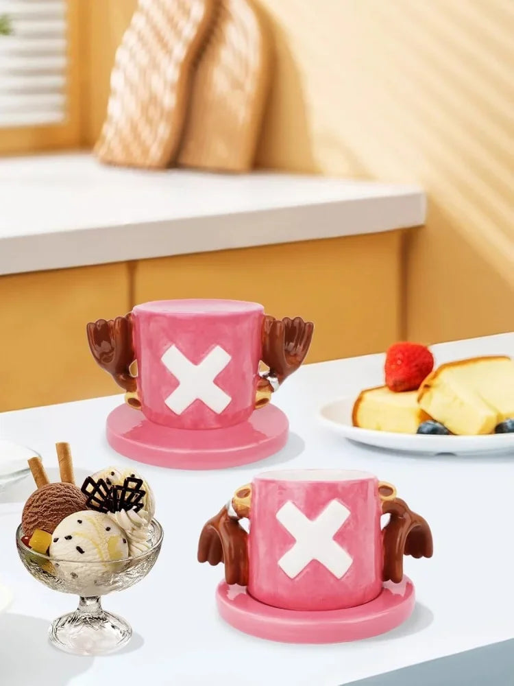 Anime Hat-Style Coffee Cup & Saucer Set
