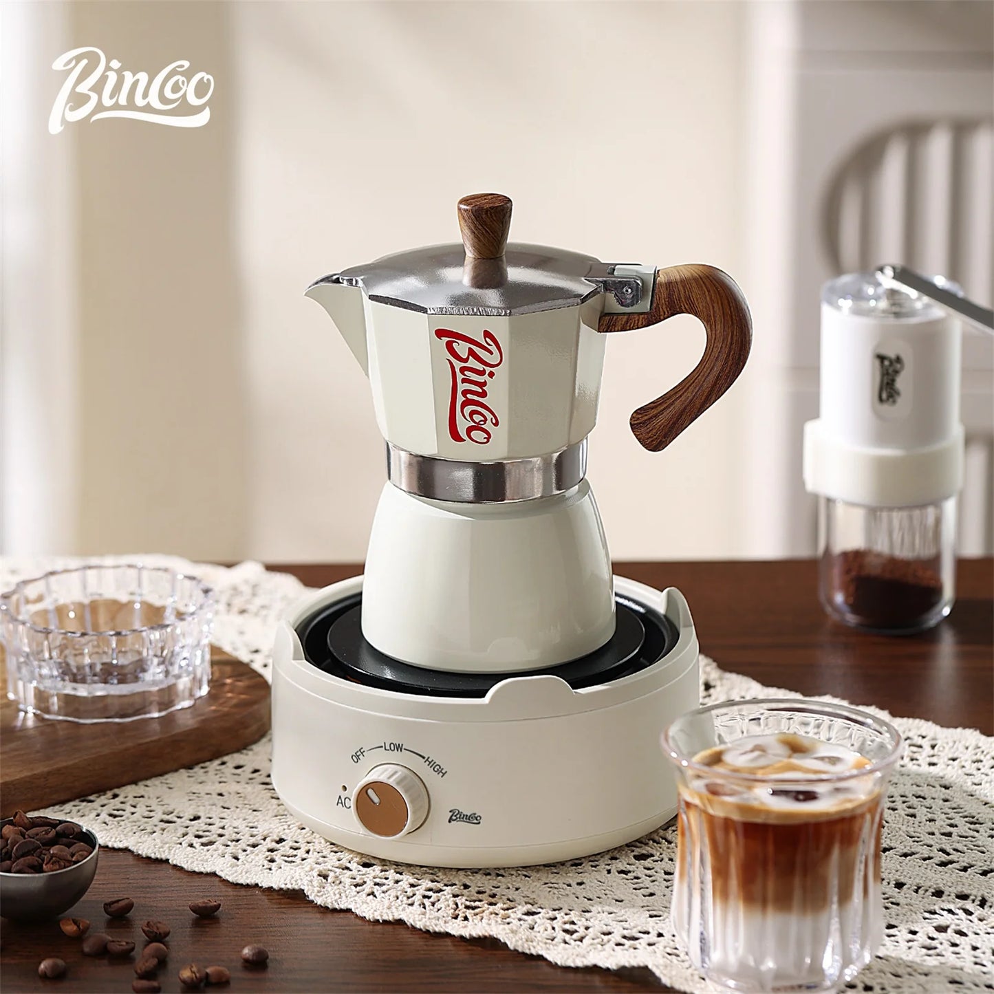 Nestify™ Electric Moka Pot Espresso Maker – Italian Stove-Top Coffee Brewer for Home Barista