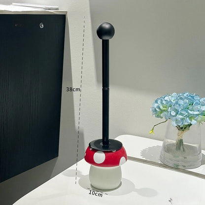 Mushroom Toilet Brush with Holder – Cute Modern Bathroom Cleaner | Playful Design | Deep Clean & Easy Storage