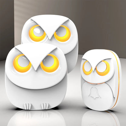 Nestify™ Owl Wireless Doorbell Chime – Cute Long-Range Waterproof Door Bell Kit with 35 Melodies & LED Flash
