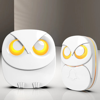 Nestify™ Owl Wireless Doorbell Chime – Cute Long-Range Waterproof Door Bell Kit with 35 Melodies & LED Flash