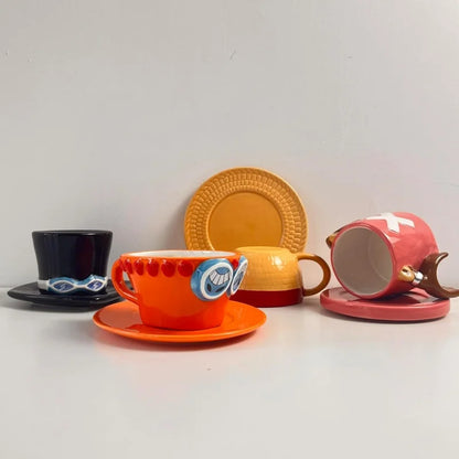 Anime Hat-Style Coffee Cup & Saucer Set