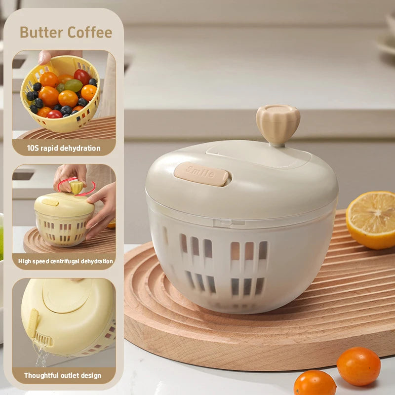Nestify™ 2‑in‑1 Fruit & Veg Washing Bowl with Spinner