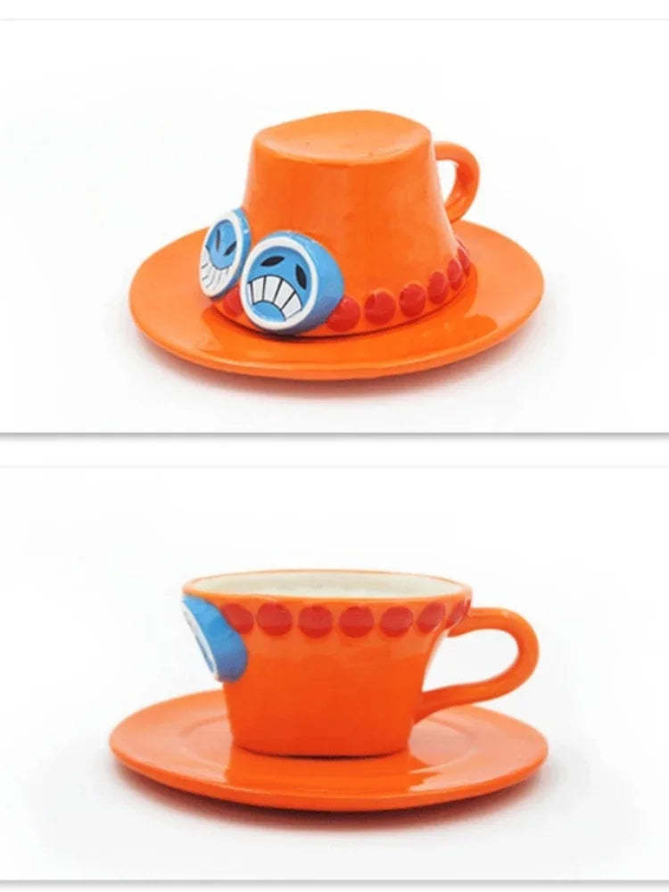 Anime Hat-Style Coffee Cup & Saucer Set