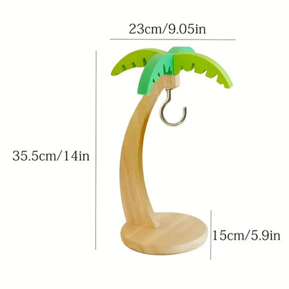 Nestify™ Wooden Banana Stand with Leaf Hook