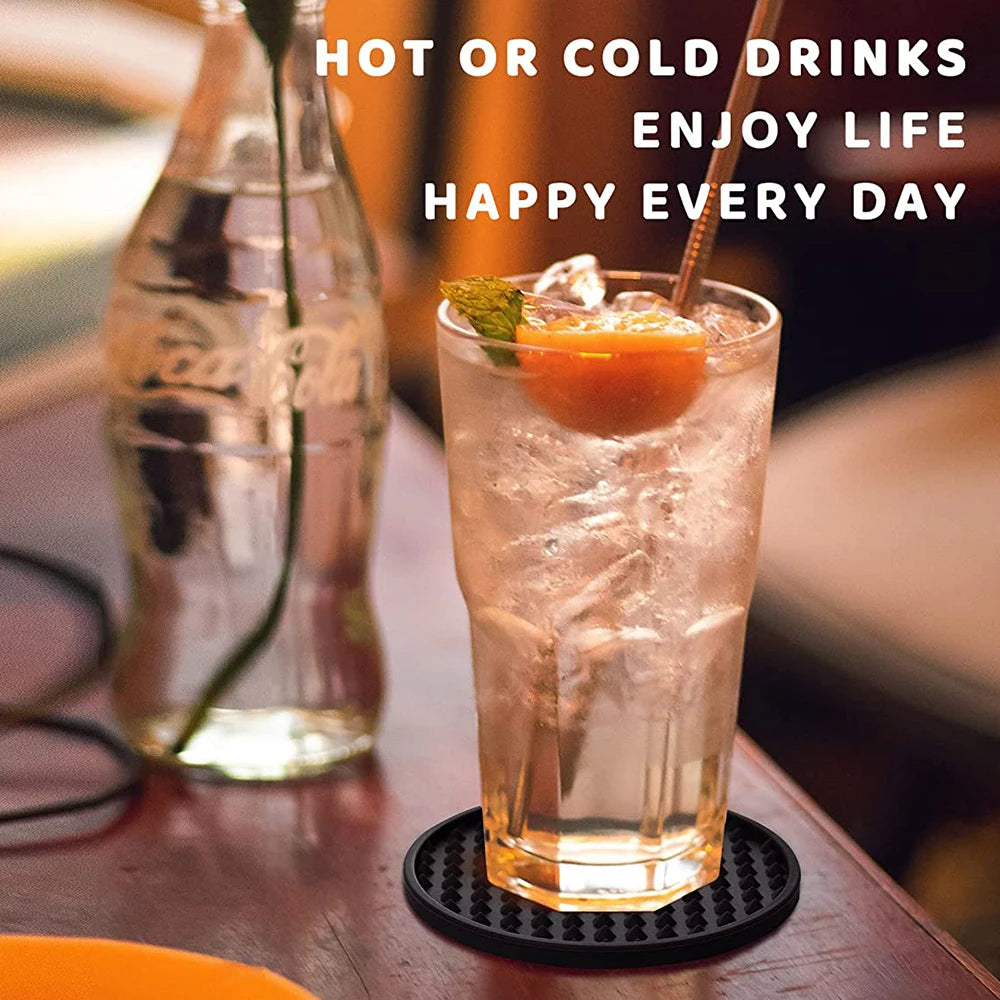 Silicone Drink Coasters with Holder