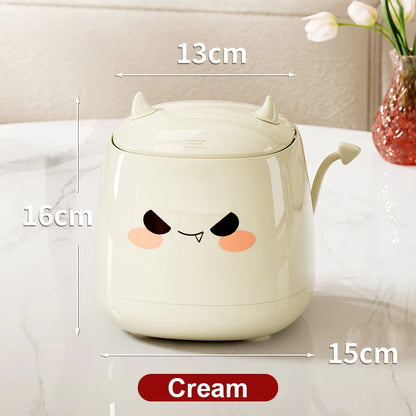 Nestify™ Cute Devil Press-Open Desktop Trash Can