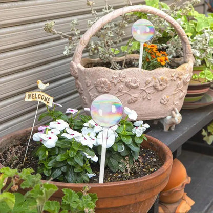 Nestify™ Rainbow Gradient Glass Self-Watering Plant Bulbs | Automatic Slow-Release Watering Globes | Decorative Indoor Plant