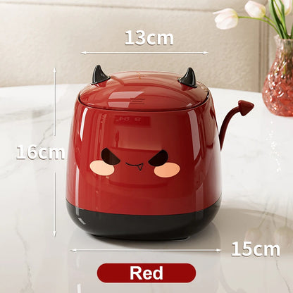 Nestify™ Cute Devil Press-Open Desktop Trash Can