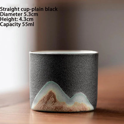 Ceramic Espresso Mug with Wooden Handle