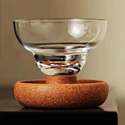 Nestify™ Heat-Resistant Crystal Glass Tea Cup – Japanese-Style Spinning Elegance