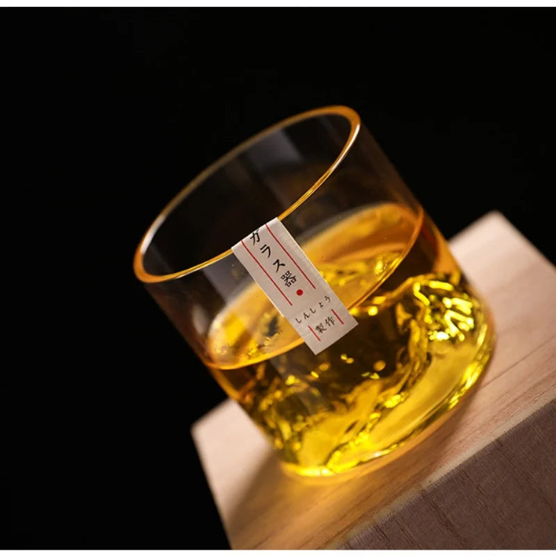 Japanese Glacier Mountain Glass Cup – Mt. Fuji Edition