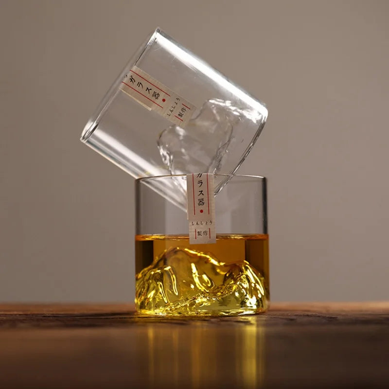 Japanese Glacier Mountain Glass Cup – Mt. Fuji Edition