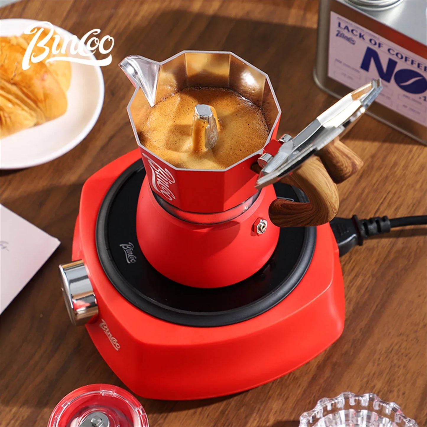 Nestify™ Electric Moka Pot Espresso Maker – Italian Stove-Top Coffee Brewer for Home Barista