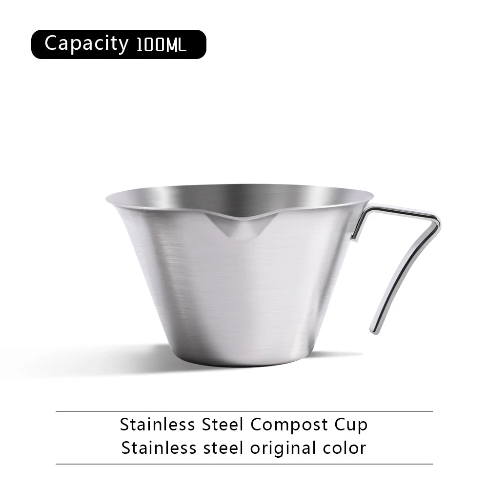 Stainless Steel Espresso Extraction Cup with Scale