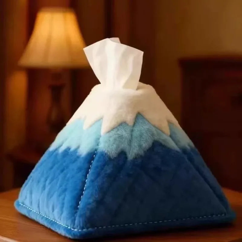 Nestify™Mount Fuji Plush Tissue Box – Turn Tissues into Mountain Magic | Zen Minimalist Countertop Decor