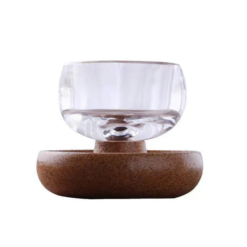Nestify™ Heat-Resistant Crystal Glass Tea Cup – Japanese-Style Spinning Elegance