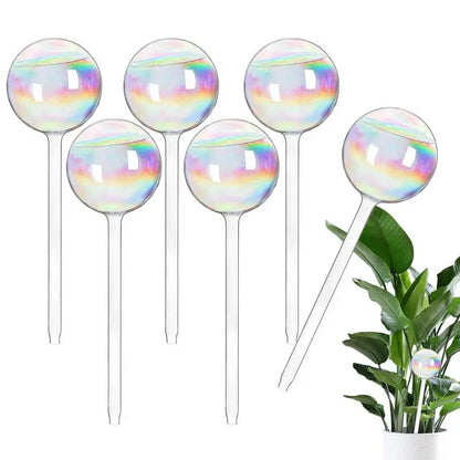 Nestify™ Rainbow Gradient Glass Self-Watering Plant Bulbs | Automatic Slow-Release Watering Globes | Decorative Indoor Plant