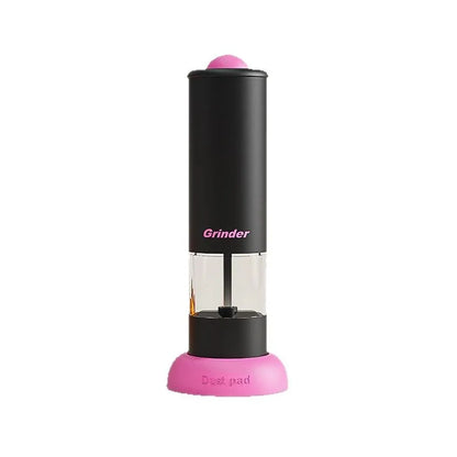 Cute Pink Electric Pepper & Salt Grinder – One-Click Fresh Spice Mill